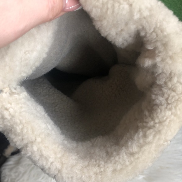 Michael Kors Shearling Fur Leather Studded Platform Clog Boots - Picture 5 of 9